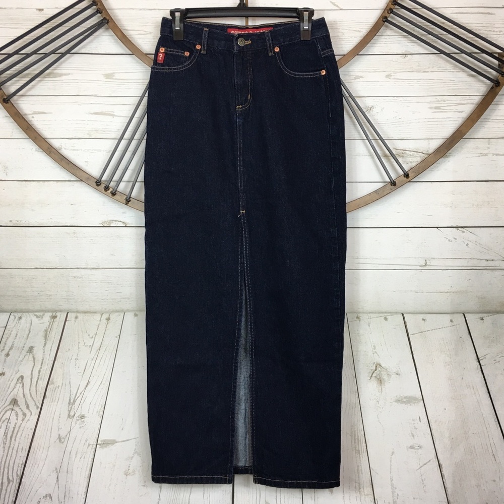 Guess Jeans Size 26 Front Slit Jean Denim Skirt